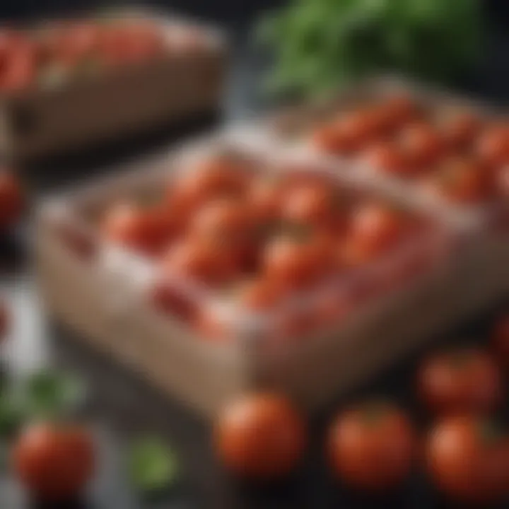 Efficient distribution methods facilitated by customized tomato packaging.