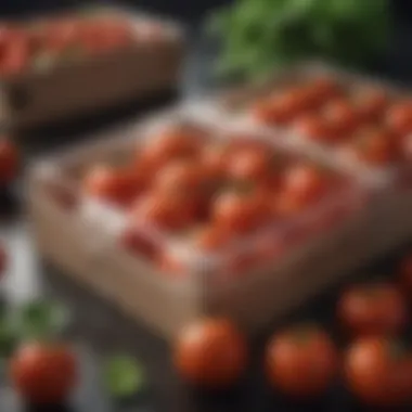 Efficient Distribution with Custom Packaging Efficient distribution methods facilitated by customized tomato packaging.