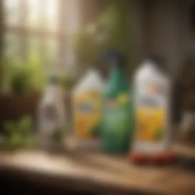 Variety of Weed Killer Products Different types of weed killer products on a table