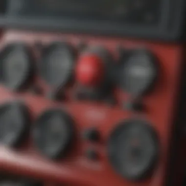 Detail of the Toro Pony Riding Mower's control panel