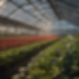 Innovative TSL LED technology illuminating a greenhouse