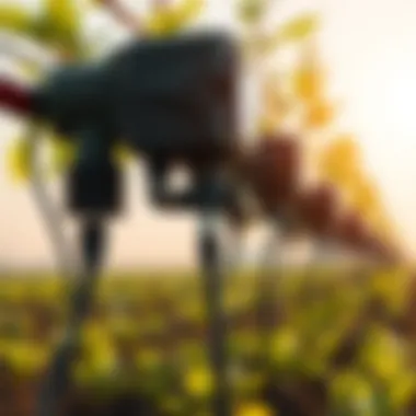 Visual representation of different types of drip line controllers in use