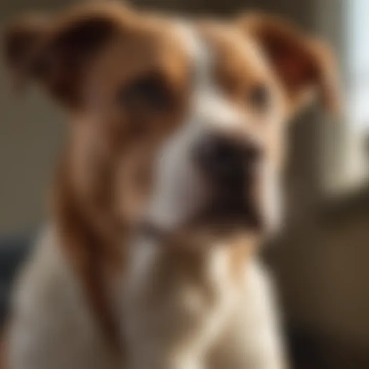 Close-up of a dog with healthy skin after udder balm application