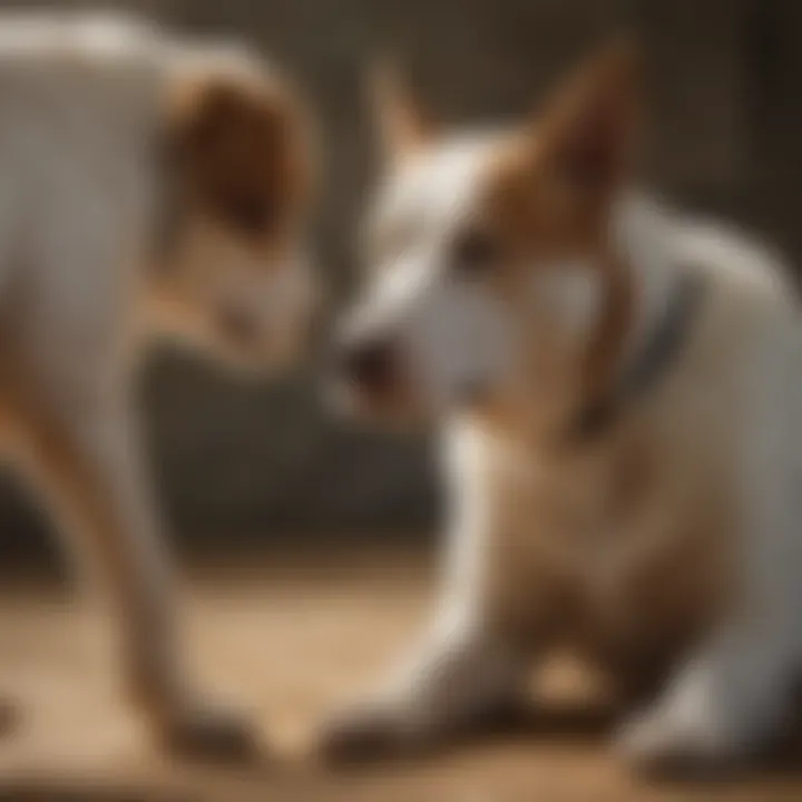 Veterinarian applying udder balm to a dog's skin