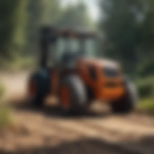 All terrain forklift in action on rugged terrain