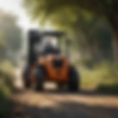 Precision Operation of All Terrain Forklifts Operator controlling all terrain forklift with precision