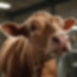 Veterinary application of Animalintex on livestock.