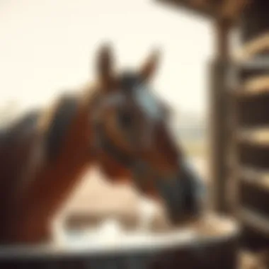 A horse being bathed with antifungal shampoo
