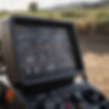 Detailed view of a bobcat tilt tach displaying operational metrics