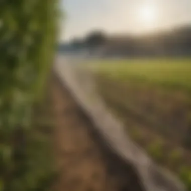 Healthy crops protected by cloth bird netting