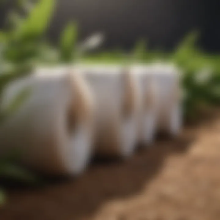 Close-up of Curity cotton rolls being used for pest control
