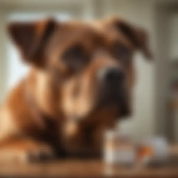 Box of Galliprant medication with a dog in the background