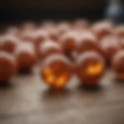 Doxycycline capsules on a wooden surface