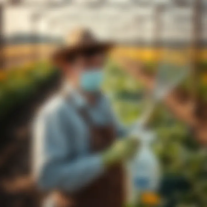 Agricultural setting using disinfectants