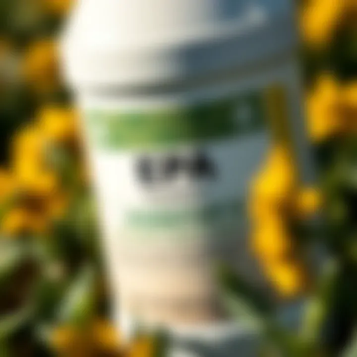 A close-up of an EPA registered disinfectant label