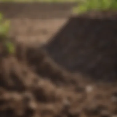 Close-up of rich, fertile soil in Iowa ready for planting