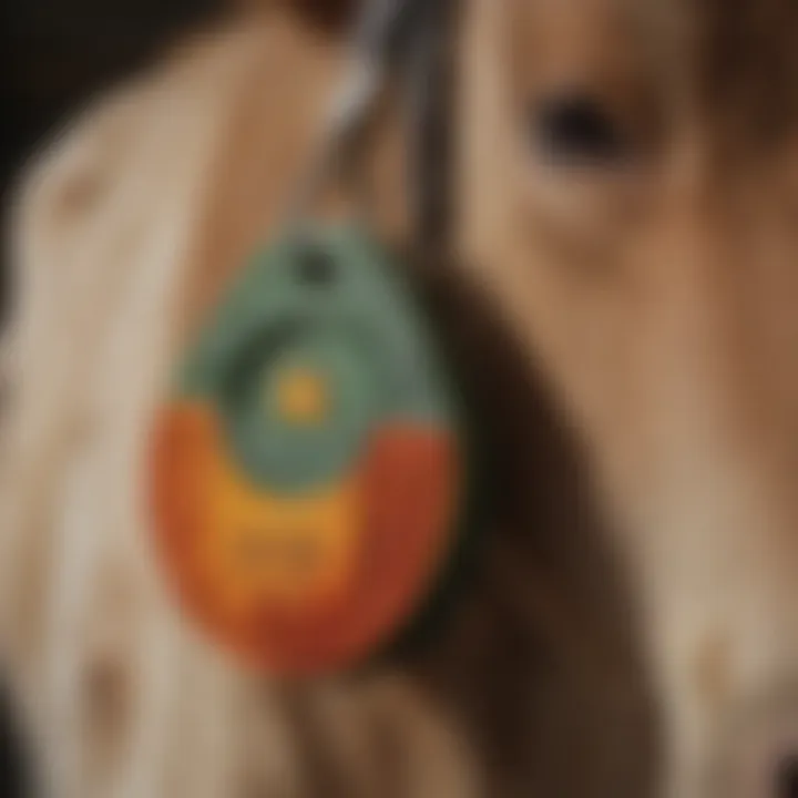 Infographic illustrating different types of cattle ear tags