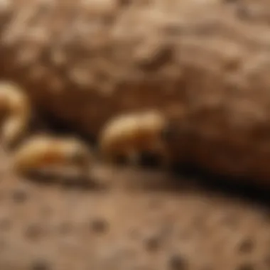 Hopper Termites in Their Natural Habitat Close-up view of hopper termites in their natural habitat