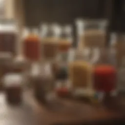An assortment of equine medications in various containers