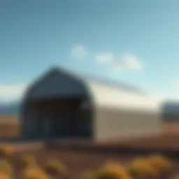 Innovative insulated steel frame structure in agricultural landscape