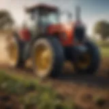 Illustration of agricultural equipment showcasing various types of machinery