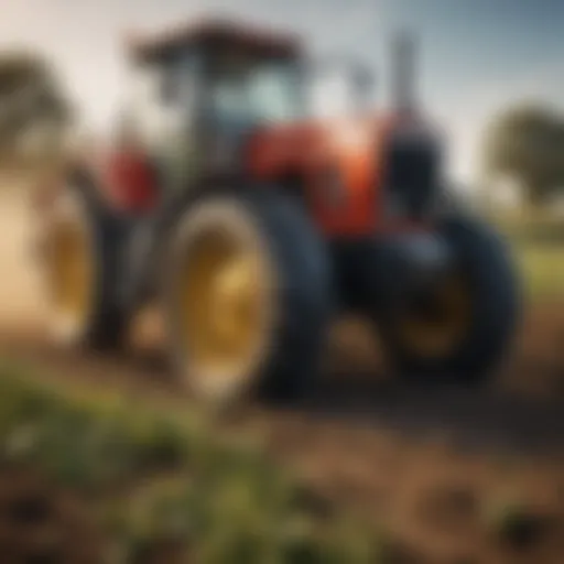 Illustration of agricultural equipment showcasing various types of machinery