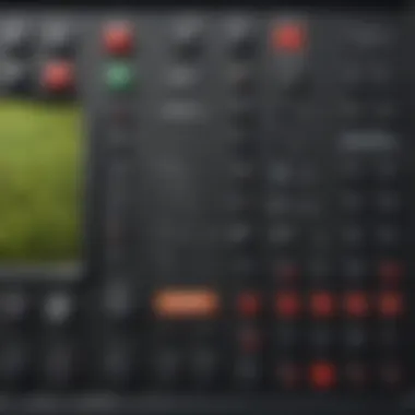 Lawn Machine Control Panel Features Illustration of a lawn machine control panel with functions labeled