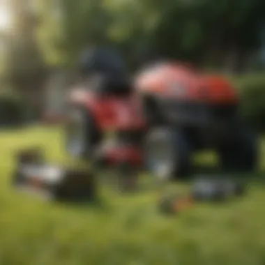 Essential Tools for Lawn Machine Maintenance Maintenance tools arranged for lawn machine upkeep