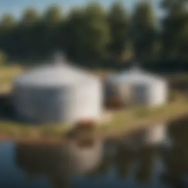 Exploring Various Types of Livestock Water Tanks Diverse types of livestock water tanks in a farm setting