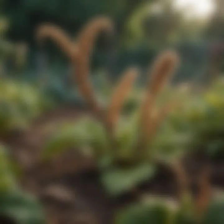 Damaged plant caused by cutworms
