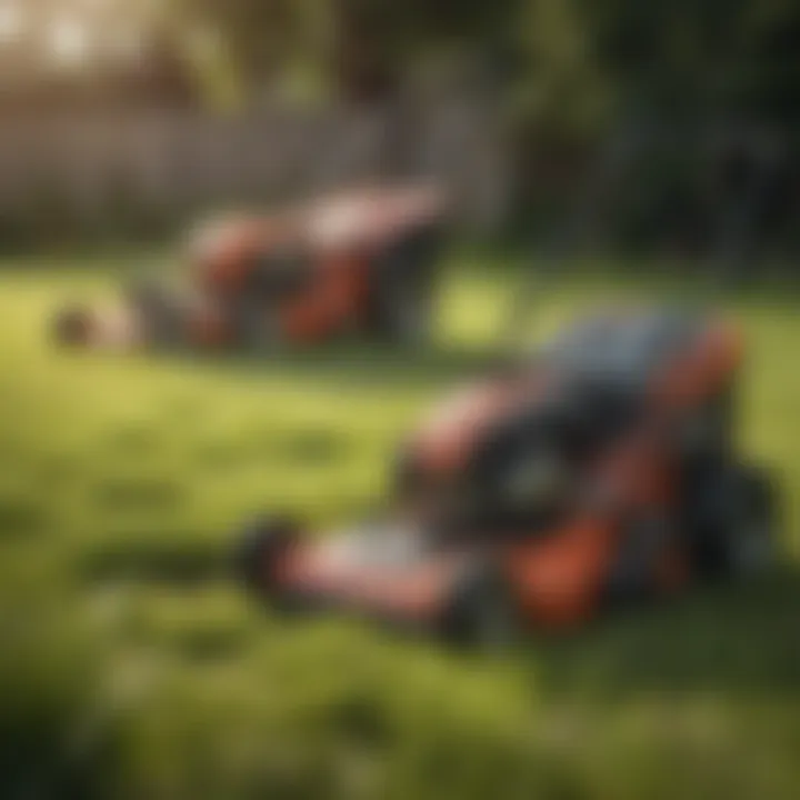Comparison between traditional gas-powered mowers and mini lawn mowers