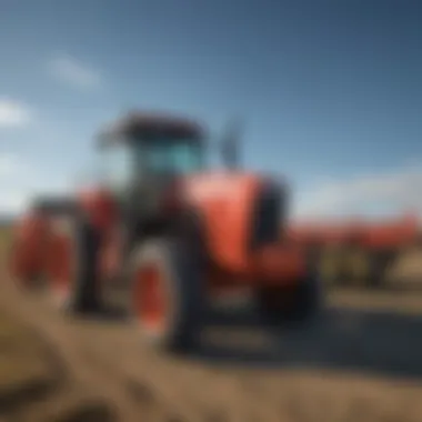 Diverse Agricultural Equipment A diverse selection of agricultural equipment on display for auction