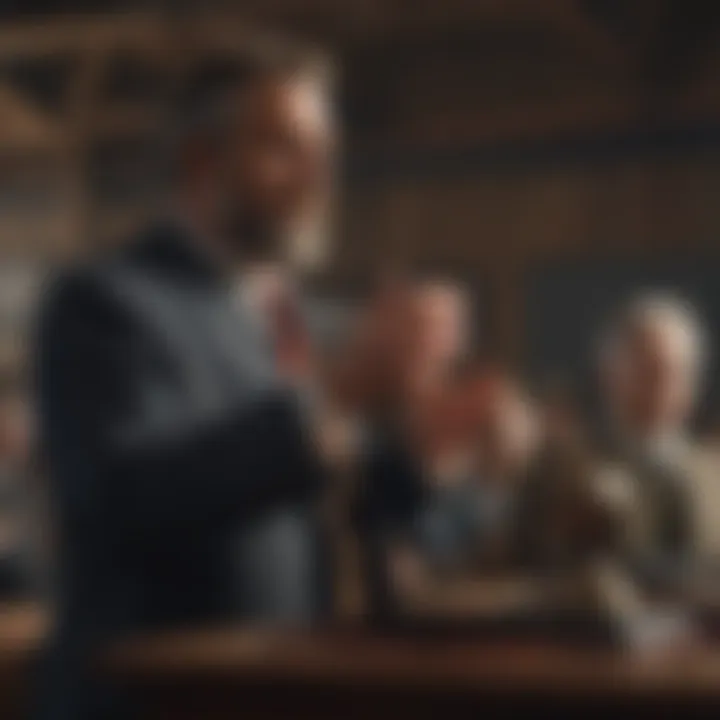 A close-up of an auctioneer conducting the sale