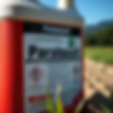 Safety Considerations of Paraquat Close-up of paraquat packaging highlighting safety warnings