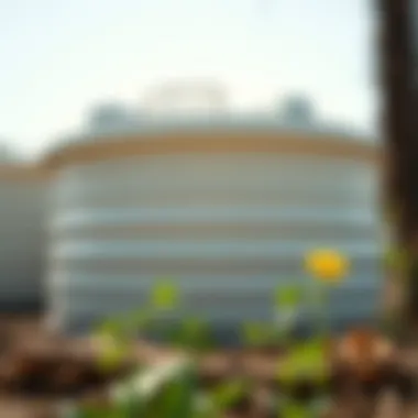 Close-up of a poly fertilizer tank highlighting its construction materials