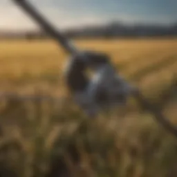 Close-up view of a poly wire tensioner in action