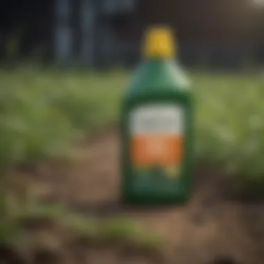 Eco-Friendly Weed Management Solutions An eco-friendly labeled weed killer bottle