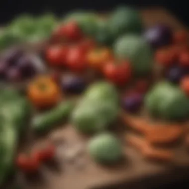 Nutrient-Rich Vegetable Varieties Nutrient-rich vegetable varieties on a wooden table