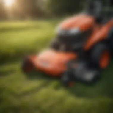 Close-up of grass collection bag attached to a ride-on mower