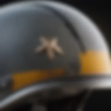 Close-up of MIPS helmet design details