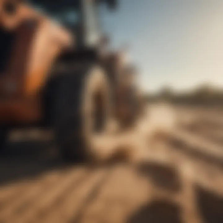 Agricultural field with sand spurs