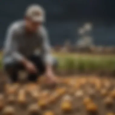 Innovative Agricultural Practices An agricultural setting showcasing innovative practices for managing shell-less egg laying.