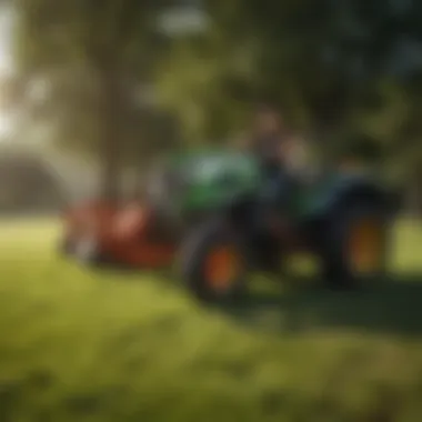 Maintaining Efficiency in Side Mowers An agricultural worker performing maintenance on a side mower