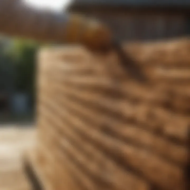 Agricultural professional applying termite treatment spray on wooden structures