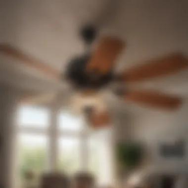 Indoor air quality improvement with ceiling fans