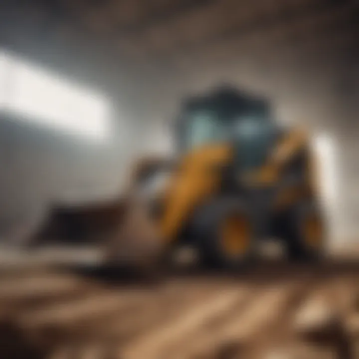 Skid loader in action at a construction site