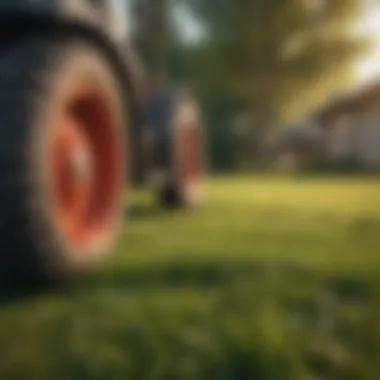 Close-up of a perfectly leveled lawn