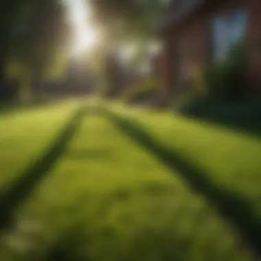 A healthy lawn thriving in sunlight