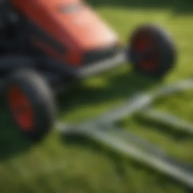 Comparison of dull and sharp lawn mower blades side by side