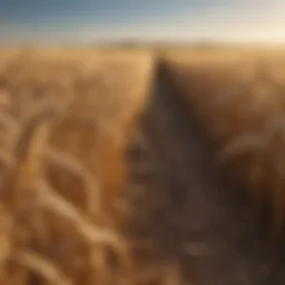 A field of ripe grain ready for harvest